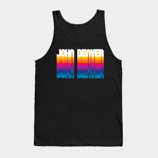 Retro Denver Proud Name Personalized Gift Rainbow Style Tank Top